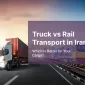 this picture shows truck vs rail transport in Iran