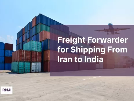 an industrial port of a freight forwarder for shipping from Iran to India