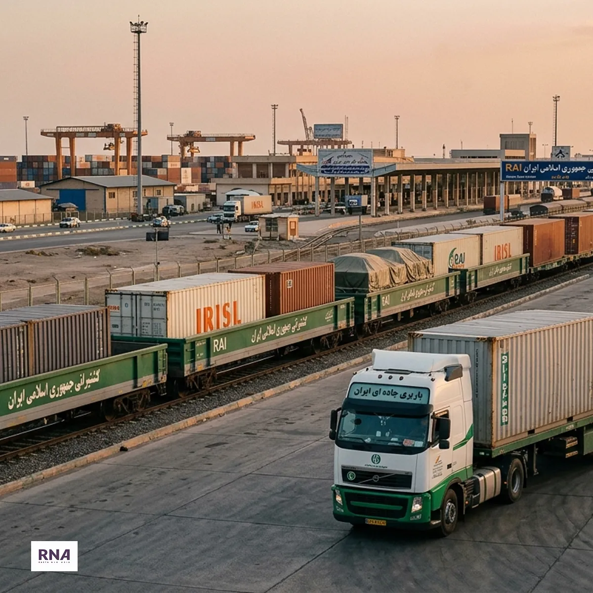 Truck and rail cargo transport used in Iran freight forwarding